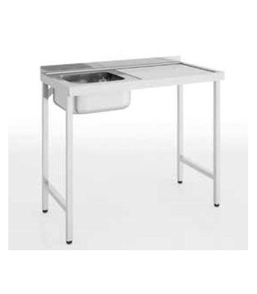 FREGADERO SEMI INDUSTRIAL 1000X500X850 CON BASTIDOR