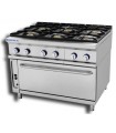 COCINA INDUSTRIAL A GAS GAMA 900 6 FUEGOS CON HORNO XL CG-961H