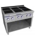 COCINA INDUSTRIAL ELÉCTRICA GAMA 900 6 PLACAS CON SOPORTE