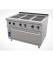 COCINA INDUSTRIAL ELÉCTRICA GAMA 900 6 PLACAS CON HORNO XL CE-961H