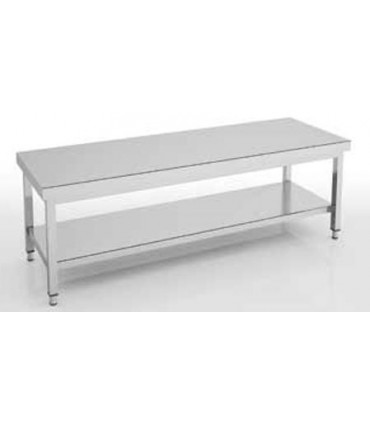 MESA CENTRAL ALTURA 600/700 CON ESTANTE 1400X600