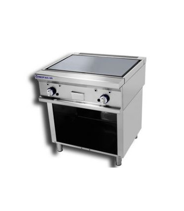 FRY-TOP A GAS GAMA 750 ANCHO 800 PLACA DE CROMO DURO CON BASTIDOR