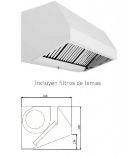 CAMPANA MURAL SNACK 80 CON TURBINA 2750