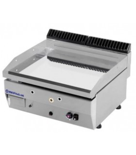 PLANCHA A GAS GAMA 550 ANCHO 600 ACABADO CROMO DURO LISO/RANURADO