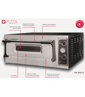 HORNO DE PIZZA 6 PIZZA Ø 320 mm