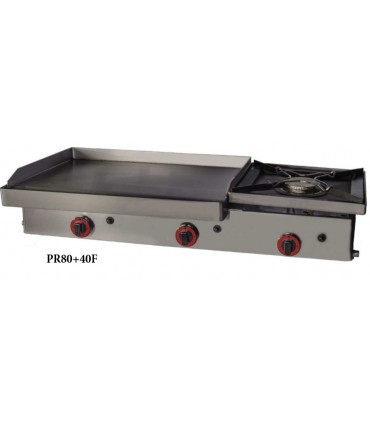 PLANCHAS A GAS ACERO RECTIFICADO CON FOGÓN 120