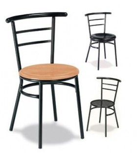 SILLA TUBO ACERADO M101 MADERA
