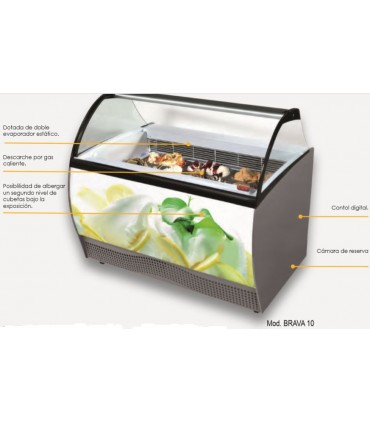 VITRINA DE HELADOS 13+13 CUBETAS