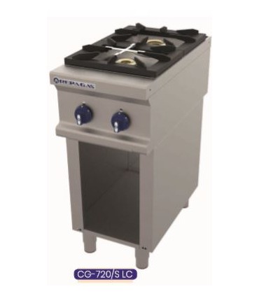 COCINA INDUSTRIAL A GAS GAMA 750 2 FUEGOS CON