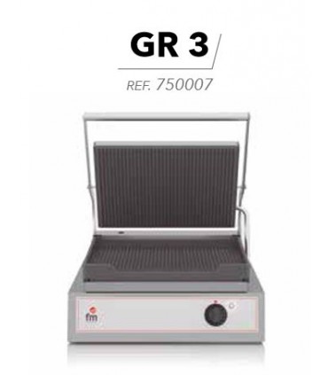 PLANCHA GRILL SIMPLE RANURADA ANCHO 440