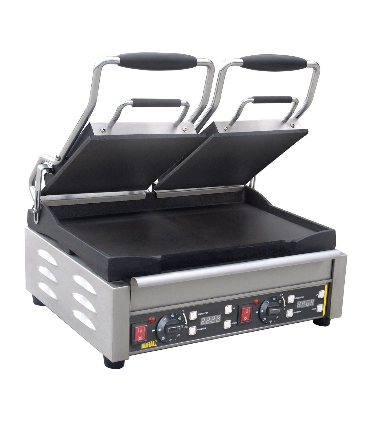 VERTES Grill de Doble Contacto 3600W, Plancha Plana de Hierro