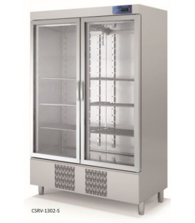 ARMARIO REFRIGERACIÓN SNACK S-LINE DOS CUERPOS 2 PUERTAS CRISTAL