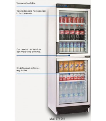 ARMARIO EXPOSITOR 2 PUERTAS DE CRISTAL