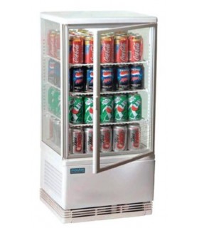 VITRINA EXPO  4 CARAS 68 LITROS COLOR BLANCO