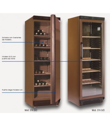 ARMARIO DE VINOS PUERTA DE CRISTAL