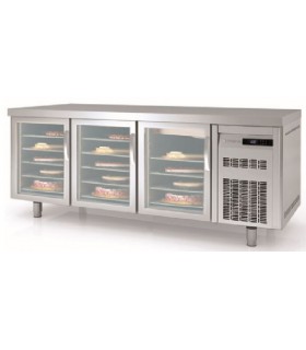 BAJOMOSTRADOR  REFRIGERACIÓN 3 PUERTAS DE CRISTAL 60X41