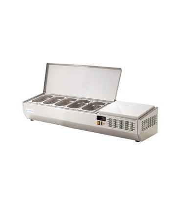 VITRINA INGREDIENTES TAPA INOX 5 GN 1/4