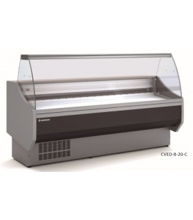 VITRINA EXPOSITORA ECONÓMICA FONDO 800 CRISTAL CURVO 1500