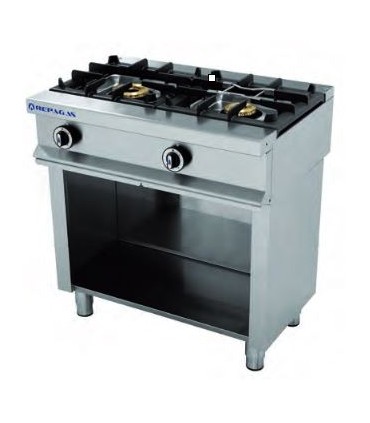 COCINA A GAS GAMA 550 2 FUEGOS CON BASTIDOR
