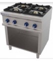 COCINA INDUSTRIAL A GAS GAMA 750 4 FUEGOS CON BASTIDOR CG-740/S