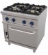 COCINA INDUSTRIAL A GAS GAMA 750 4 FUEGOS CON HORNO