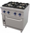 COCINA INDUSTRIAL A GAS GAMA 750 4 FUEGOS CON HORNO CG-741