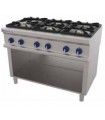 COCINA INDUSTRIAL A GAS GAMA 750 6 FUEGOS CON BASTIDOR CG-760